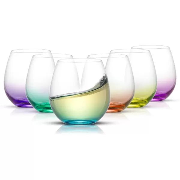 imageJoyJolt Hue Highball Glasses Set of 6 Tall Drinking Glasses 13oz Cocktail Glasses Bourbon Whiskey Glass Cups Set Mojito Glass Tumbler Tom Collins Glasses Water Glasses Colored Glassware SetsWine Glasses