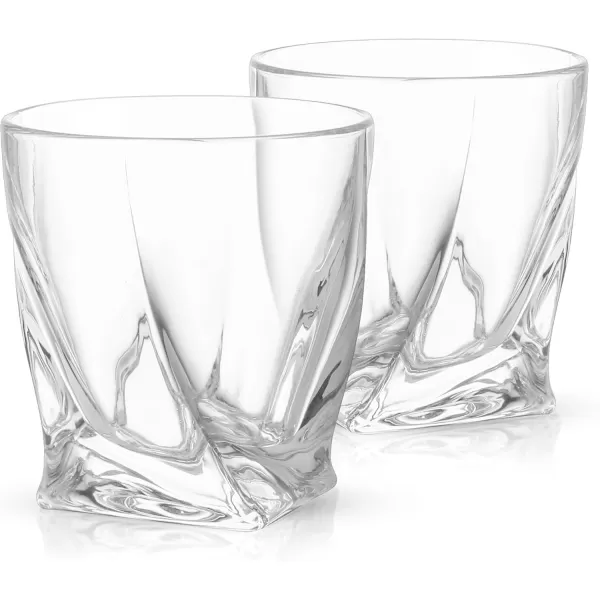 imageJoyJolt Aurora Crystal Whiskey Glass  Twisted Whiskey Glasses  Set of 2 Old Fashioned Liquor Glasses  Crystal Scotch Whisky Glasses for Bourbon  810 ounces Whiskey Drinking GlassesAtlas whiskey Glasses