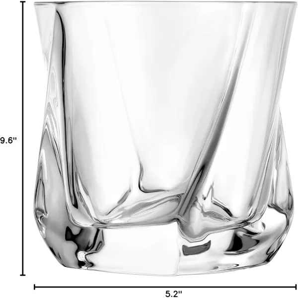 imageJoyJolt Aurora Crystal Whiskey Glass  Twisted Whiskey Glasses  Set of 2 Old Fashioned Liquor Glasses  Crystal Scotch Whisky Glasses for Bourbon  810 ounces Whiskey Drinking GlassesAurora whiskey Glasses