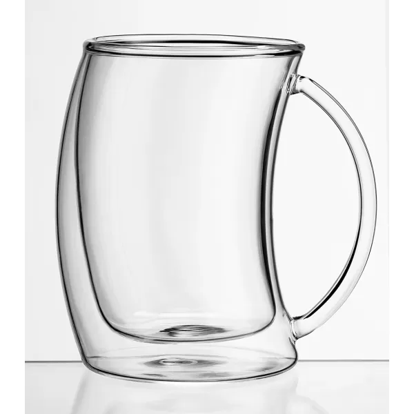 imageJoyJolt Caleo Collection Glass Coffee Cups Double Wall Insulated Mugs Set Of 2 Glasses 10 oz300ml10 ounces