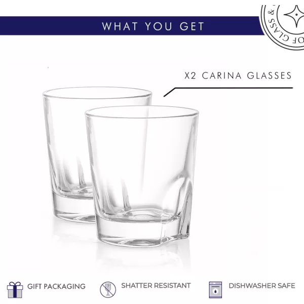 imageJoyJolt Carina Crystal Whiskey Glasses Old Fashioned Whiskey Glass 84 Ounce Ultra Clear Crystal Scotch Glass for Bourbon and Liquor Set Of 2 crystal Glassware