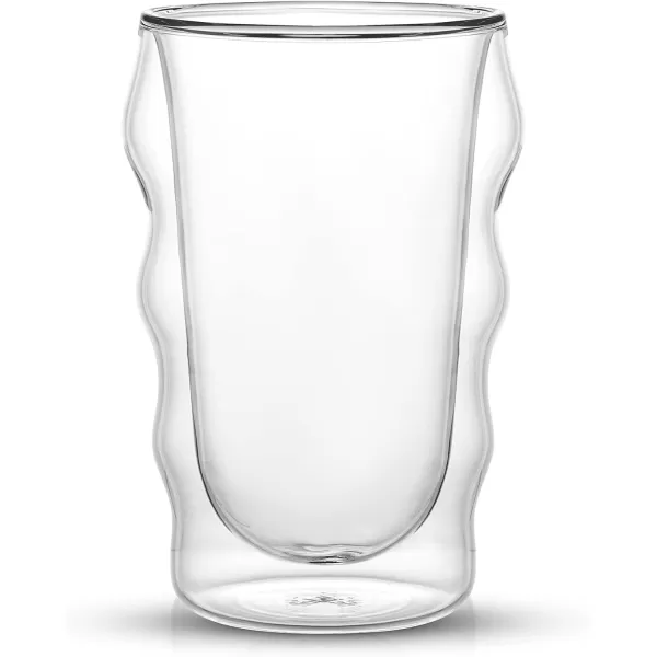 imageJoyJolt Double Wall Glasses  Christian Siriano Flux 135oz Insulated Cups 2x Double Walled Tumblers Mojito or Pina Colada Cocktail Glasses Latte Coffee Cups Iced Coffee Glasses Beer Glass Cups135 Oz