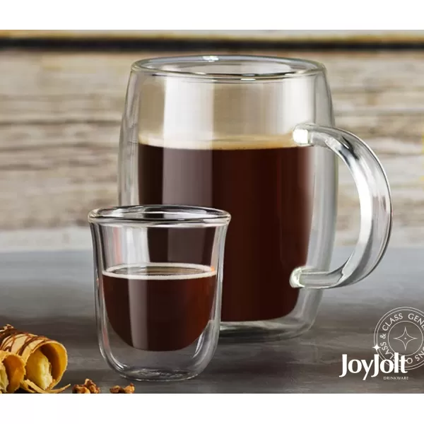 imageJoyJolt Javaah Double Walled Espresso Glasses Espresso Cups Set of 4 2Ounces2 Count Pack of 1