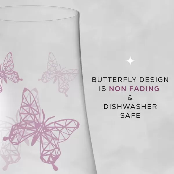 imageJoyJolt Meadow Champagne Flutes  Set of 2 Champagne Glasses with Unique Butterfly Design  10Oz Crystal Glasses for Champagne Mimosas Cocktails  Ideal for Kitchen Wedding  Made in EuropeChampagne Glasses