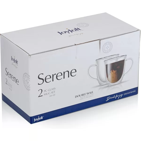 imageJoyJolt Serene Double Walled Insulated Glasses Coffee Mug Set of 2 74 Ounces135 Oz