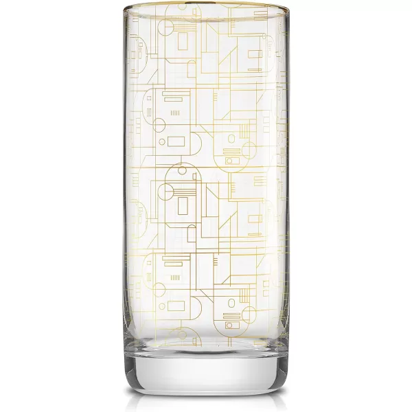 imageJoyJolt Star Wars Glassware Deco Highball Glasses Set of 4 135oz Star Wars Glasses Highball Glass Tumbler with Darth Vader in a Retro Crystal Glass Cup Tall Drinking Water Glasses For KitchenHighball Glasses