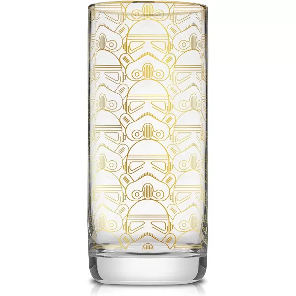 imageJoyJolt Star Wars Glassware Deco Highball Glasses Set of 4 135oz Star Wars Glasses Highball Glass Tumbler with Darth Vader in a Retro Crystal Glass Cup Tall Drinking Water Glasses For KitchenHighball Glasses