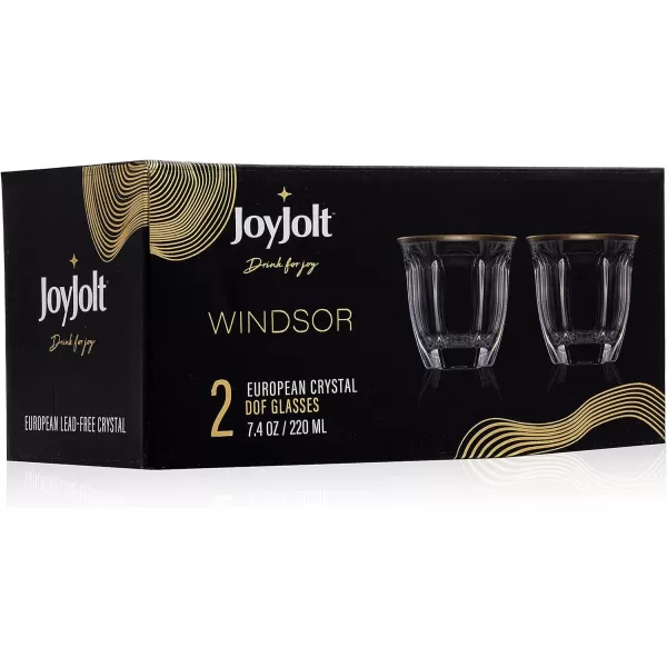 imageJoyJolt Windsor Gold Rim Red Wine Glasses Crystal Wine Glasses Set of 2 8 oz Wine Glasses Stemmed Wine Glass Set Fancy Wine Glass made in Europe Modern Wine Glasses Wine Glasses for Red WinesWhiskey Glasses