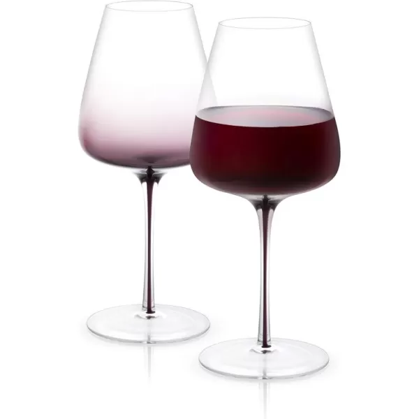 imageJoyJolt Black Swan Red Wine Glasses Premium Crystal Glassware268 Oz Capacity Set Of 2