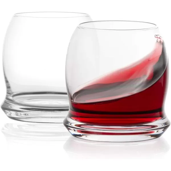 imageJoyJolt Cosmos Collection Stemless Red Wine Glasses  Set of 2 Thick Wine Glasses  175 oz Large Wine Glass  Crystal Wine Glassware  Glasses for Red White and Rose Wine Stemless Wine Glasses Set