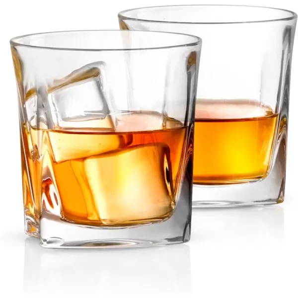 imageJoyJolt Luna Crystal Whiskey Glasses Old Fashioned Whiskey Glass 105 Ounce Ultra Clear Crystal Scotch Glass for Bourbon and Liquor Set Of 2 crystal Glassware