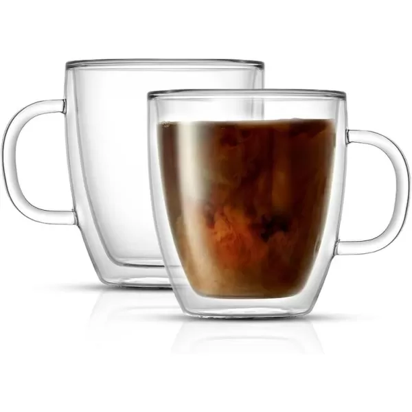 imageJoyJolt Savor Double Wall Insulated Glasses Espresso Mugs Set of 2  54OuncesCoffee Cups