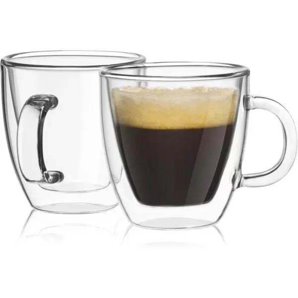 imageJoyJolt Savor Double Wall Insulated Glasses Espresso Mugs Set of 2  54OuncesEspresso cups