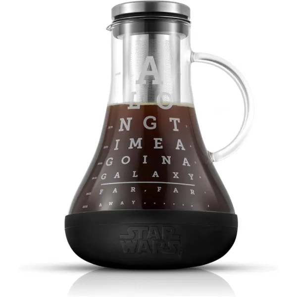 imageJoyJolt Star Wars Cold Brew Coffee Maker 48oz15L Cold Coffee Brewer and Infuser Filter Glass Iced Coffee Maker Ice Tea Maker Cold Brew Pitcher Star Wars Gift and Star Wars Kitchen Accessories