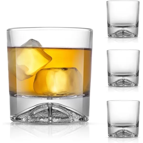 imageJoyJolt Swish Crystal Whiskey Glasses Set 4 Basketball Whiskey Glass 10oz Old Fashioned Glass Rocks Glass Scotch Glasses Bourbon Glass Tumbler Liquor Drink Glasses or Short Cocktail Glass