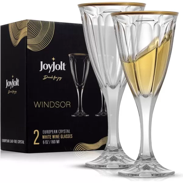 imageJoyJolt Windsor Gold Rim Red Wine Glasses Crystal Wine Glasses Set of 2 8 oz Wine Glasses Stemmed Wine Glass Set Fancy Wine Glass made in Europe Modern Wine Glasses Wine Glasses for Red WinesWhite Wine Glasses