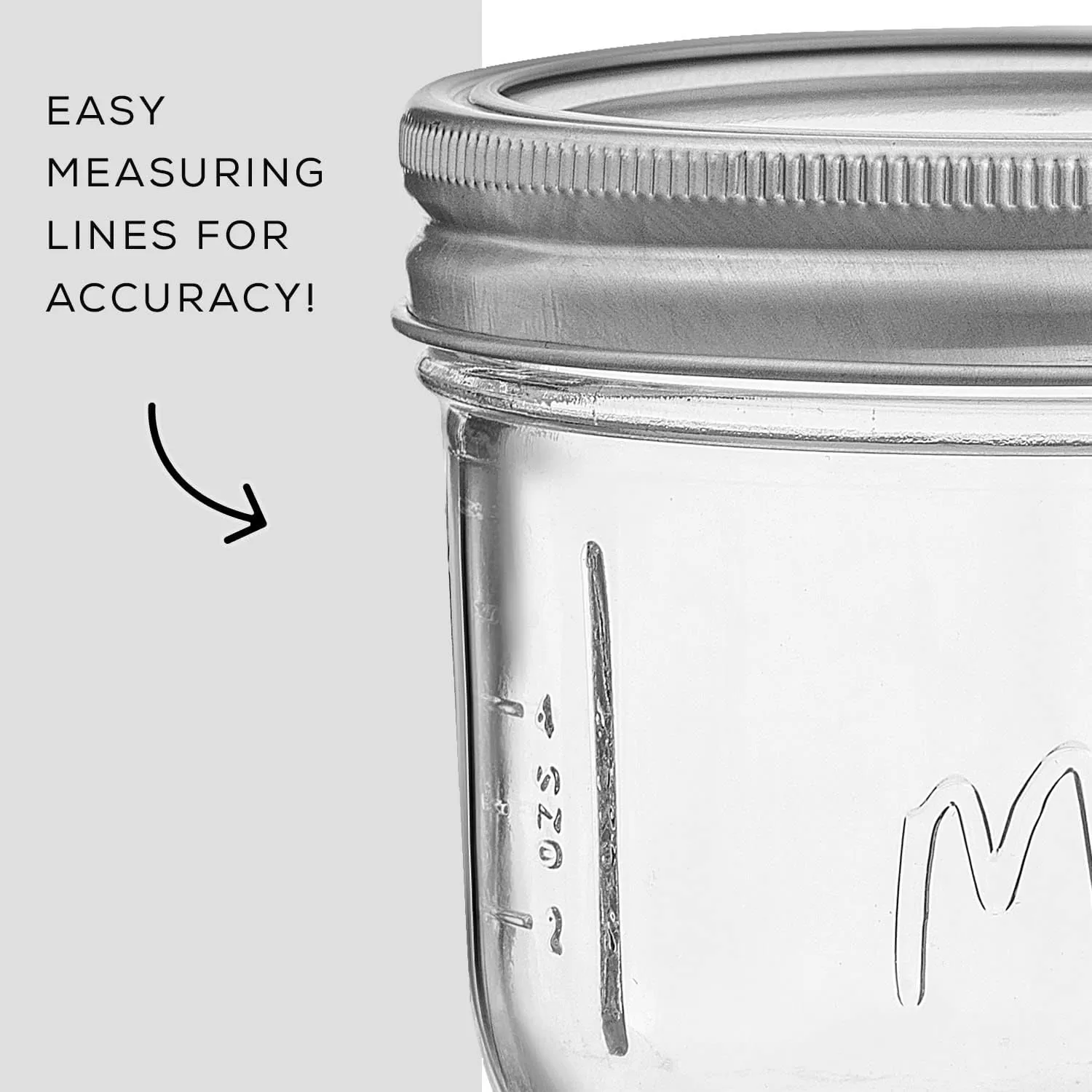 image8 Oz Mason Jars With Lids Labels and Measures 6Pack Wide Mouth Glass Jar with Lid and Band Airtight Canning Jars Overnight Oats Jars Salad Jars Sourdough Starter Jar8 Oz