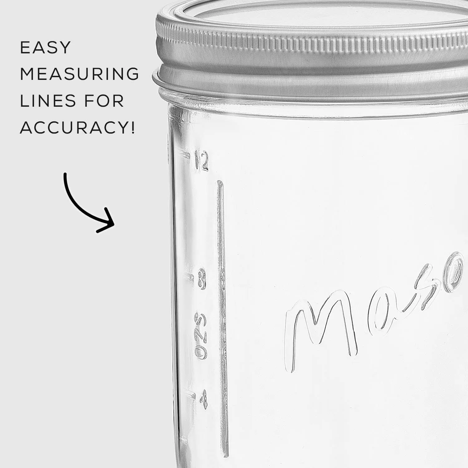 image8 Oz Mason Jars With Lids Labels and Measures 6Pack Wide Mouth Glass Jar with Lid and Band Airtight Canning Jars Overnight Oats Jars Salad Jars Sourdough Starter Jar16 Oz