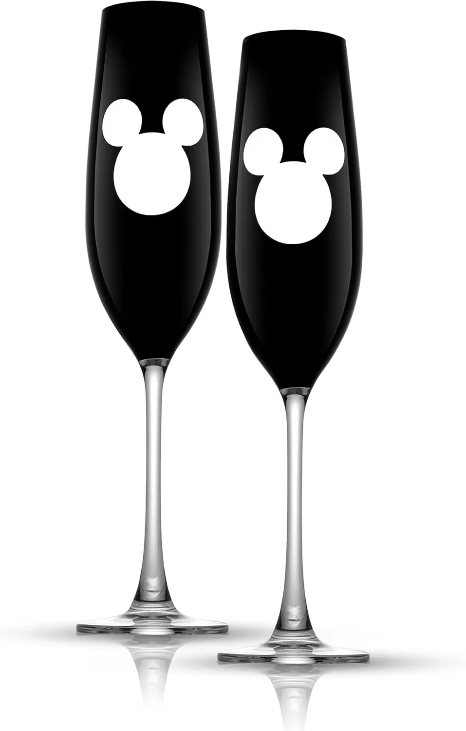 imageJoyJolt Disney Luxury Mickey Mouse Stemmed Red Wine Glasses European Crystal Wine Glasses Set of 2 Drinking Glasses Xmas Disney Stuff Gifts and Cups 23oz Black Wine Glass Disney Wine GlassChampagne Flutes