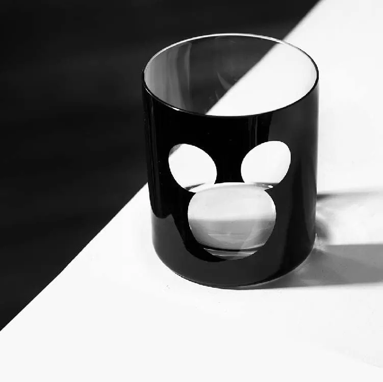 imageJoyJolt Disney Luxury Mickey Mouse Stemmed Red Wine Glasses European Crystal Wine Glasses Set of 2 Drinking Glasses Xmas Disney Stuff Gifts and Cups 23oz Black Wine Glass Disney Wine GlassWhiskey Glasses
