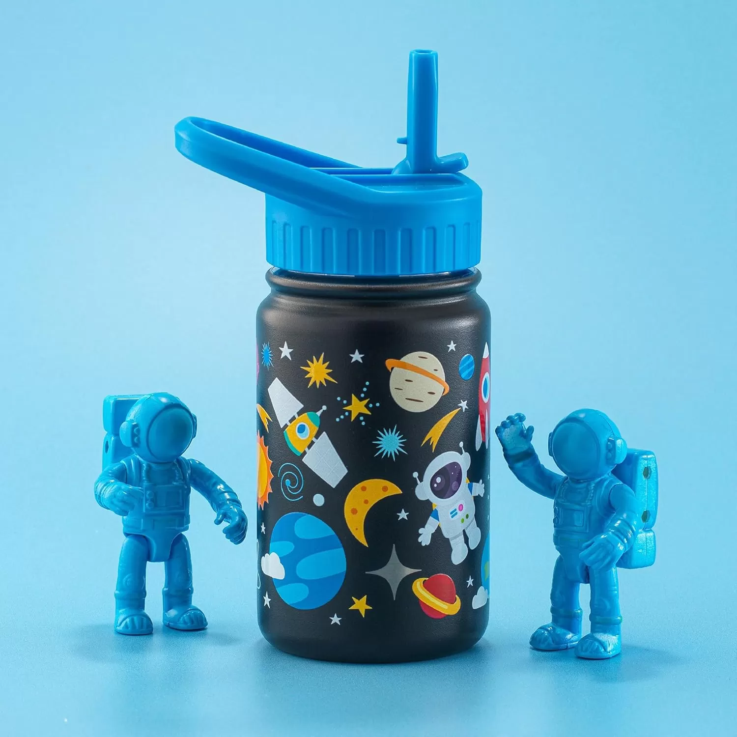 imageJoyJolt Kids Water Bottle with Straw Lid 12oz Small Stainless Steel Reusable Tumbler for Kids Girls Boys or Teen Vacuum Insulated Water Bottle for School Travel and Outdoors LeakproofSpace