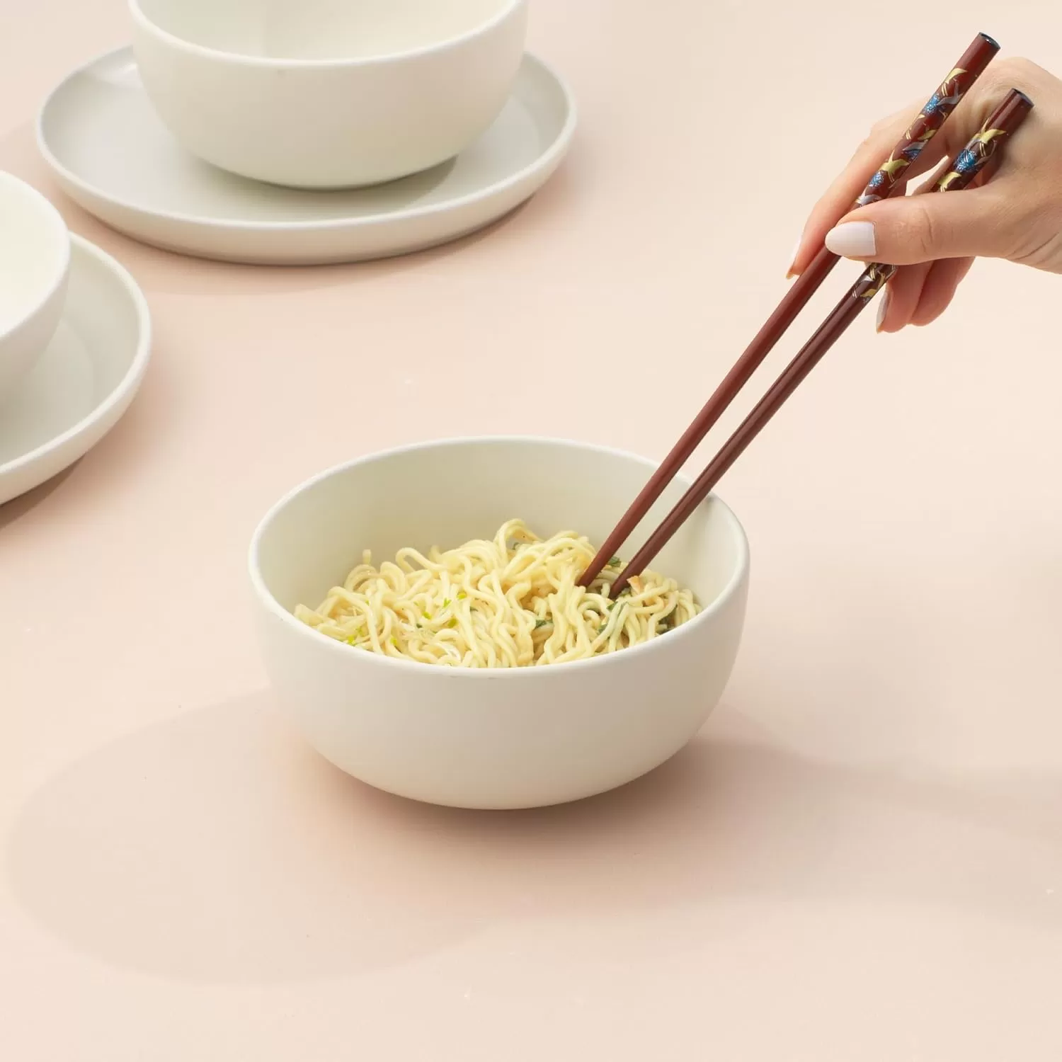 imageJoyJolt Mesa 23oz Stoneware Soup Bowls Dishwasher and Microwave Safe Bowls 58quot Matte Beige Cereal Bowls Set of 6 Bowls for Kitchen Pasta Oatmeal Salad Ice Cream or Dessert BowlsLinen