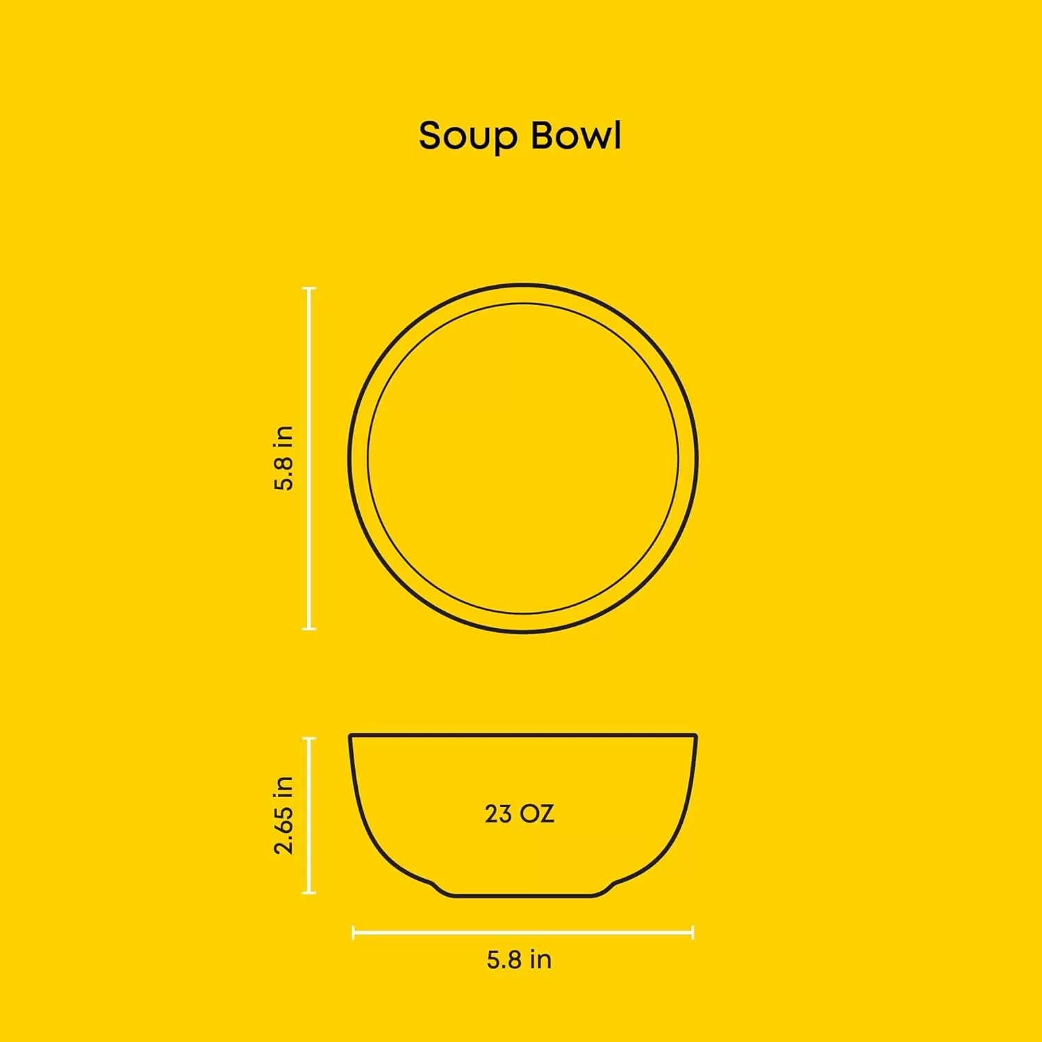 imageJoyJolt Mesa 23oz Stoneware Soup Bowls Dishwasher and Microwave Safe Bowls 58quot Matte Beige Cereal Bowls Set of 6 Bowls for Kitchen Pasta Oatmeal Salad Ice Cream or Dessert BowlsBlack