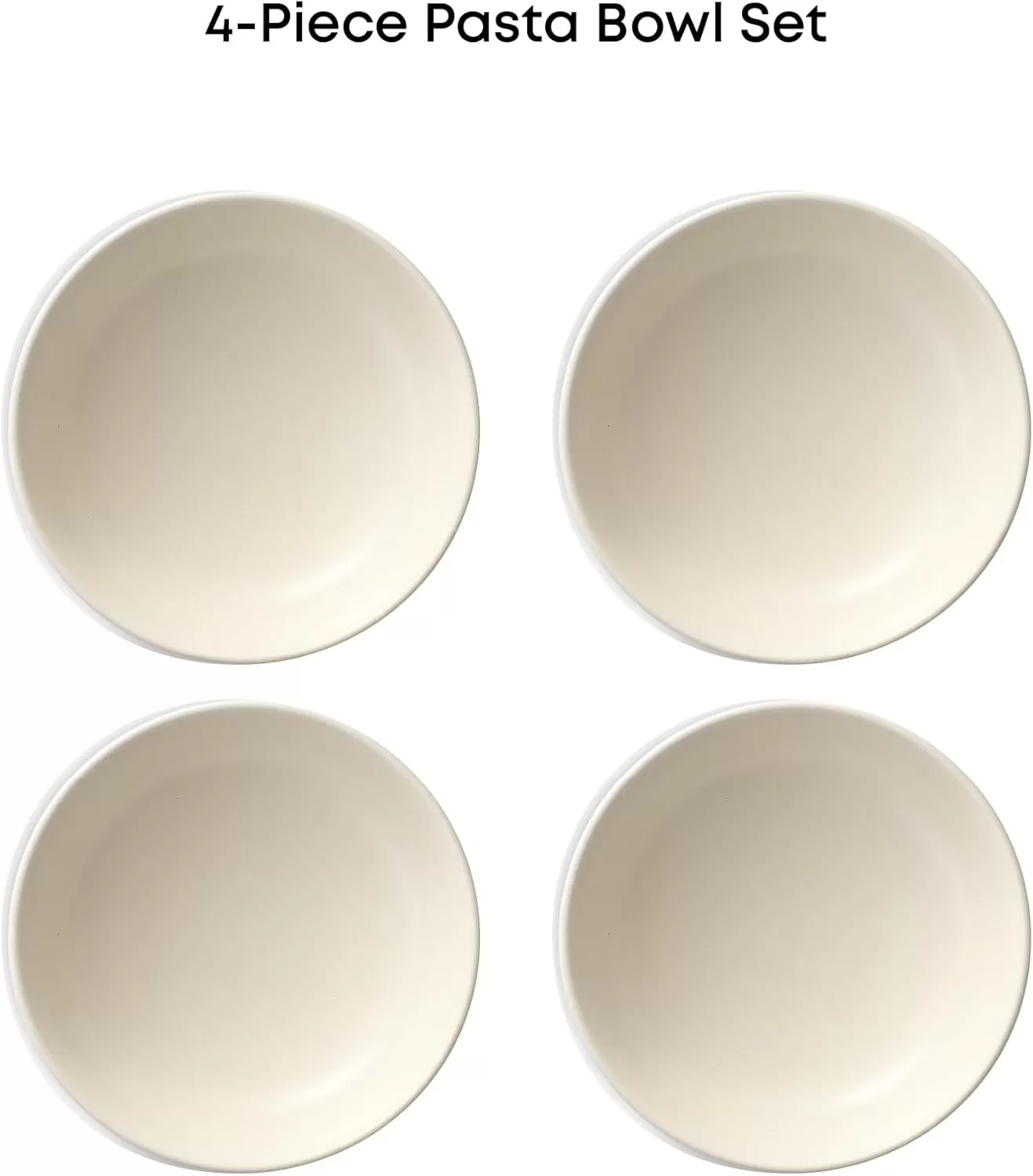 imageJoyJolt Mesa 30oz Stoneware Pasta Bowls Set of 4 Salad Bowls Serving Bowls for Kitchen Oatmeal Soup Dinner Matte Sage Green Dishwasher and Microwave Safe Wide and Shallow Plate BowlsLinen