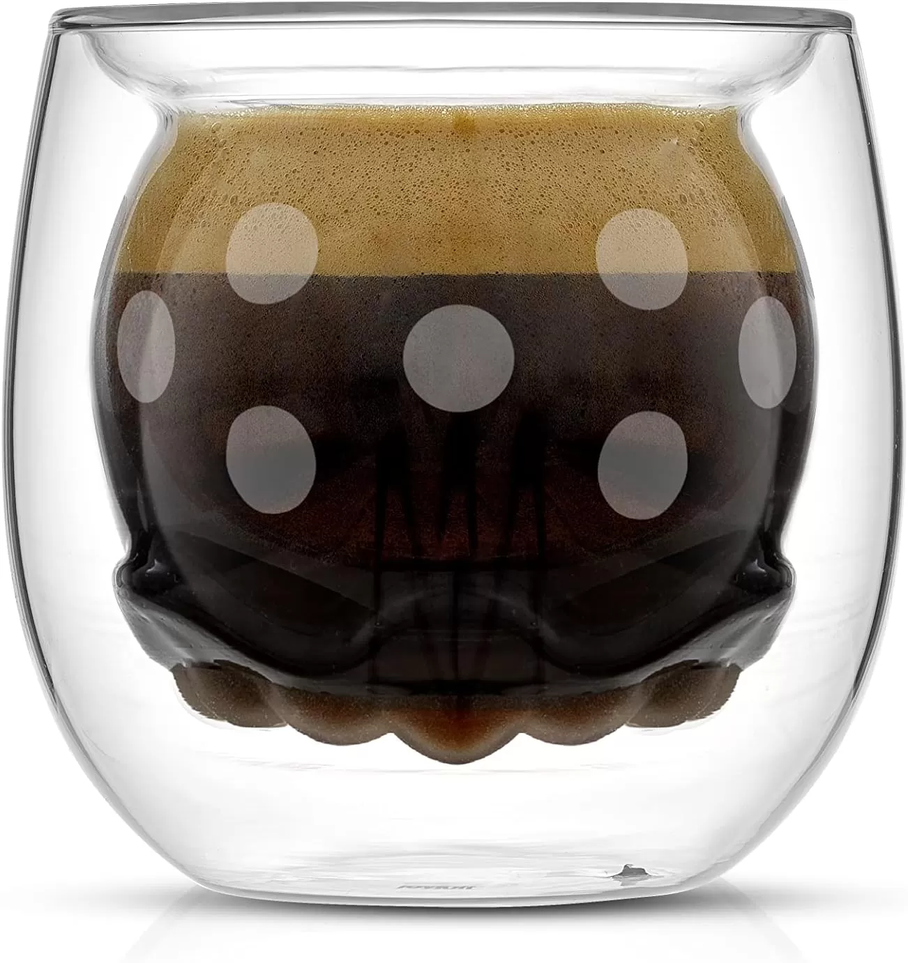 imageJoyJolt Mickey Pants and Minnie Skirt 3D 74oz Double Wall Glass Coffee Cups 2pc Disney Coffee Mug Espresso Cups and Tea Cups Collection of Double Wall Glasses and Disney Gifts2 Oz