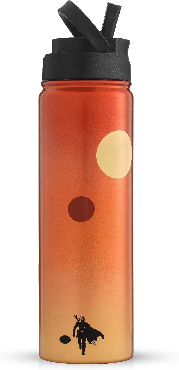 imageJoyJolt Triple Insulated Water Bottle with Straw Lid AND Flip Lid 32oz Large Water Bottle 12 Hour HotCold Vacuum Insulated Stainless Steel Bottle BPAFree Leakproof Water Bottles  Thermos BottleTatooine