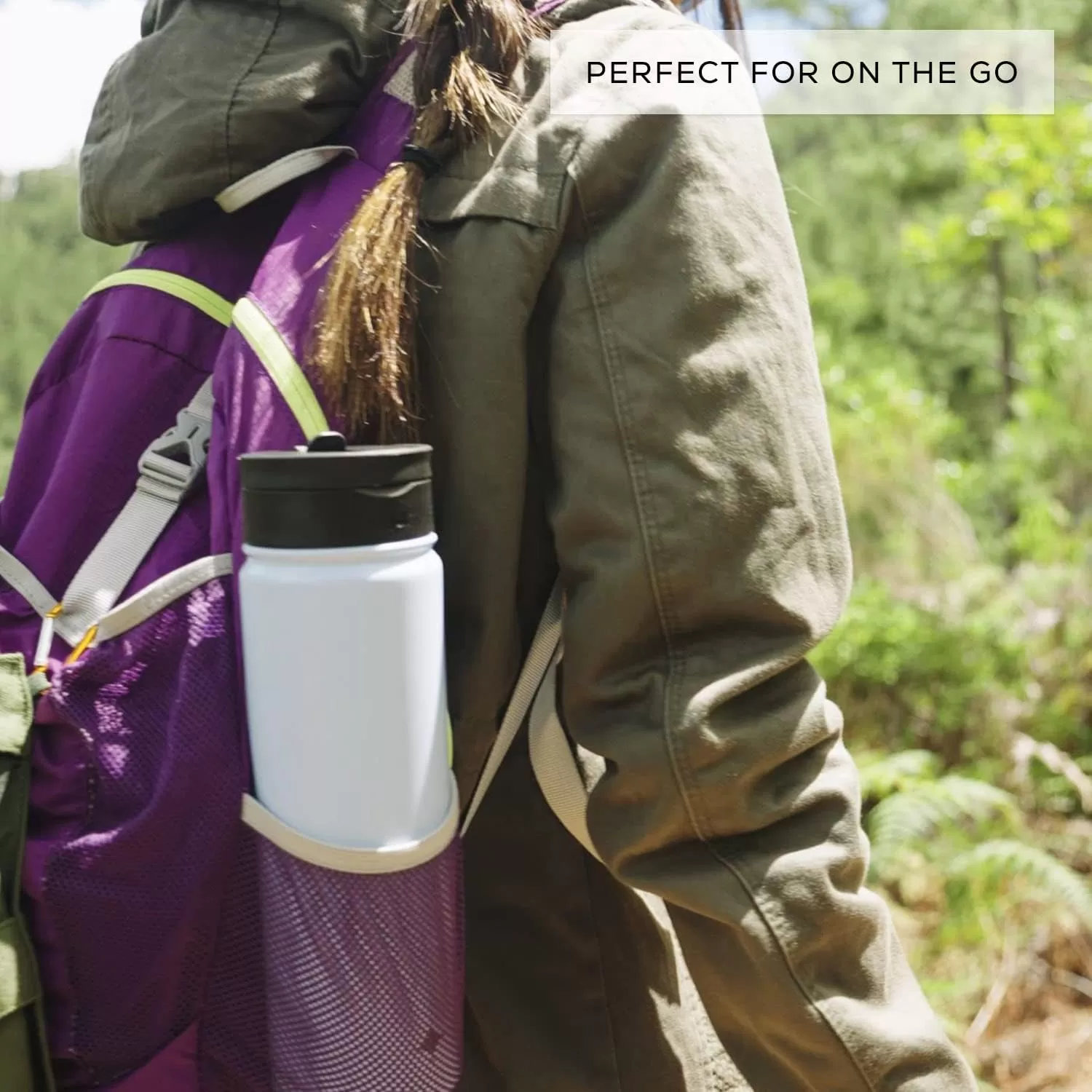 imageJoyJolt Triple Insulated Water Bottle with Straw Lid AND Flip Lid 32oz Large Water Bottle 12 Hour HotCold Vacuum Insulated Stainless Steel Bottle BPAFree Leakproof Water Bottles  Thermos BottleDove Grey