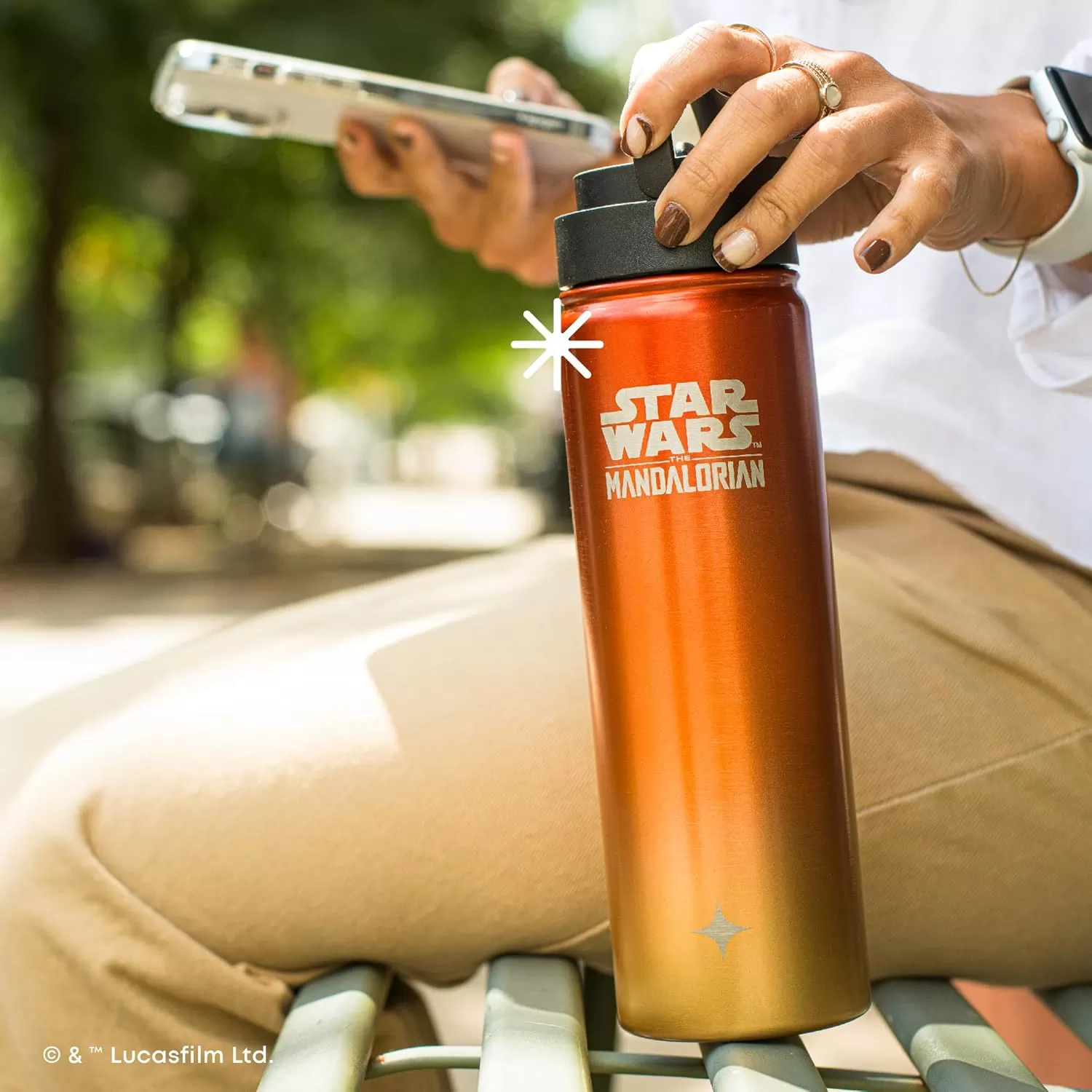 imageJoyJolt Triple Insulated Water Bottle with Straw Lid AND Flip Lid 32oz Large Water Bottle 12 Hour HotCold Vacuum Insulated Stainless Steel Bottle BPAFree Leakproof Water Bottles  Thermos BottleTatooine