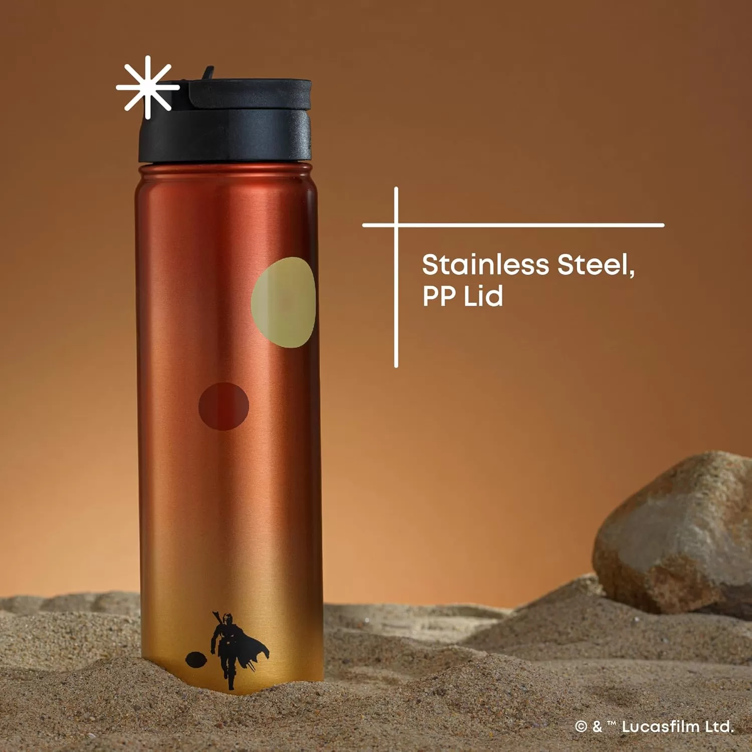 imageJoyJolt Triple Insulated Water Bottle with Straw Lid AND Flip Lid 32oz Large Water Bottle 12 Hour HotCold Vacuum Insulated Stainless Steel Bottle BPAFree Leakproof Water Bottles  Thermos BottleTatooine