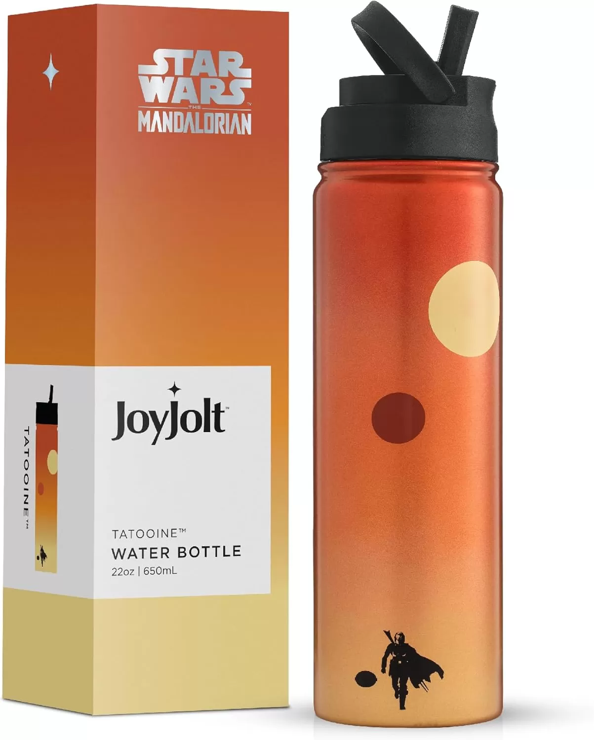 imageJoyJolt Triple Insulated Water Bottle with Straw Lid AND Flip Lid 32oz Large Water Bottle 12 Hour HotCold Vacuum Insulated Stainless Steel Bottle BPAFree Leakproof Water Bottles  Thermos BottleTatooine