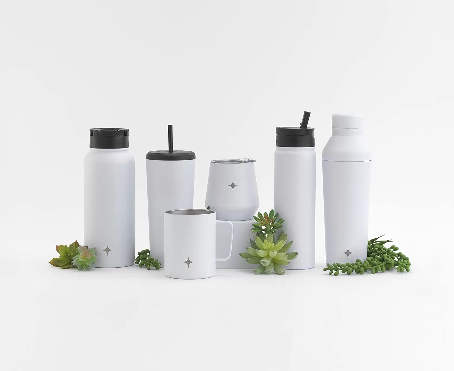 imageJoyJolt Vacuum Insulated 24 oz Tumbler with Lid and Straw 2 Each Vacuum Double Wall Stainless Steel Tumbler Copper Lined for 12Hr HoldCold Drinks Leakproof Water Bottle Tea or Iced Coffee CupMatte White