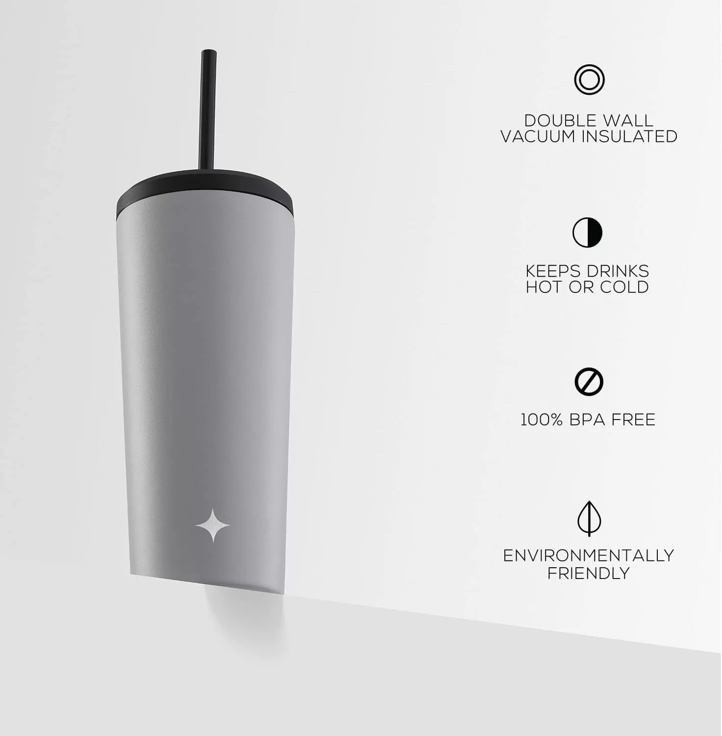 imageJoyJolt Vacuum Insulated 24 oz Tumbler with Lid and Straw 2 Each Vacuum Double Wall Stainless Steel Tumbler Copper Lined for 12Hr HoldCold Drinks Leakproof Water Bottle Tea or Iced Coffee CupDovey Grey