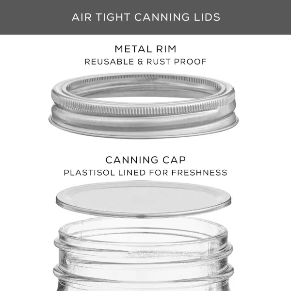 image8 Oz Mason Jars With Lids Labels and Measures 6Pack Wide Mouth Glass Jar with Lid and Band Airtight Canning Jars Overnight Oats Jars Salad Jars Sourdough Starter Jar32 Oz