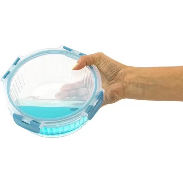 imageJoyJolt 24pc Fluted Glass Storage Containers with Lids 12 Airtight Freezer Safe Food Storage Containers Pantry Kitchen Storage Containers Glass Meal Prep Containers for LunchBlue