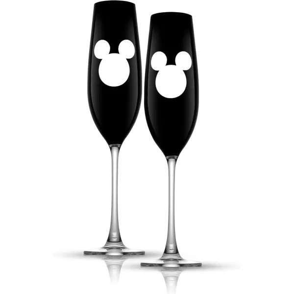 imageJoyJolt Disney Luxury Mickey Mouse Stemmed Red Wine Glasses European Crystal Wine Glasses Set of 2 Drinking Glasses Xmas Disney Stuff Gifts and Cups 23oz Black Wine Glass Disney Wine GlassChampagne Flutes