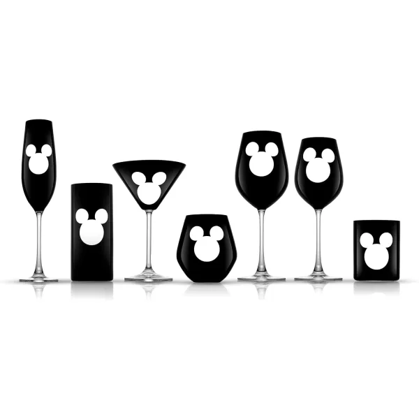 imageJoyJolt Disney Luxury Mickey Mouse Stemmed Red Wine Glasses European Crystal Wine Glasses Set of 2 Drinking Glasses Xmas Disney Stuff Gifts and Cups 23oz Black Wine Glass Disney Wine GlassWhiskey Glasses