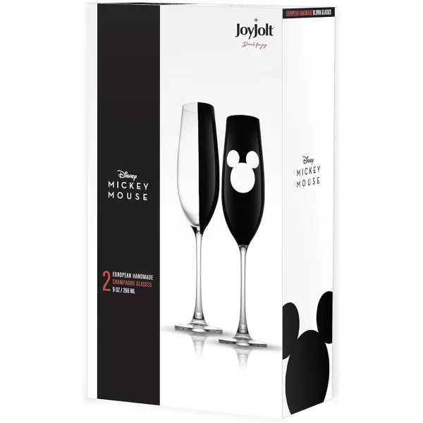 imageJoyJolt Disney Luxury Mickey Mouse Stemmed Red Wine Glasses European Crystal Wine Glasses Set of 2 Drinking Glasses Xmas Disney Stuff Gifts and Cups 23oz Black Wine Glass Disney Wine GlassChampagne Flutes