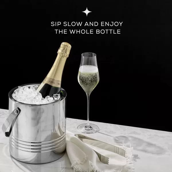 imageJoyJolt Metal Double Wall Ice Bucket with Lid Ice Tongs and Strainer 3L Insulated Ice Bucket for Cocktail Bar Wine Home Bar Accessories Parties Champagne Bucket Stainless Steel Ice Buckets