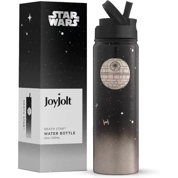 imageJoyJolt Triple Insulated Water Bottle with Straw Lid AND Flip Lid 32oz Large Water Bottle 12 Hour HotCold Vacuum Insulated Stainless Steel Bottle BPAFree Leakproof Water Bottles  Thermos BottleDeath Star