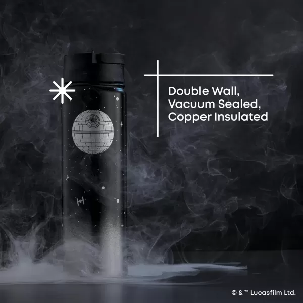imageJoyJolt Triple Insulated Water Bottle with Straw Lid AND Flip Lid 32oz Large Water Bottle 12 Hour HotCold Vacuum Insulated Stainless Steel Bottle BPAFree Leakproof Water Bottles  Thermos BottleDeath Star