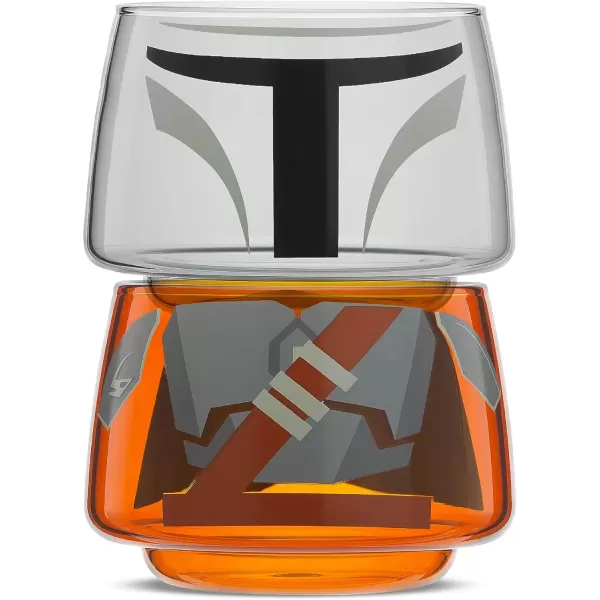 imageJoyJolt Character Stackable Star Wars Drinking Glasses 8oz Stormtrooper Glass Set of 2 with Head and Body Fun Glass Tumblers Star Wars Glassware and Star Wars Merchandise for Bar or KitchenThe Mandalorian