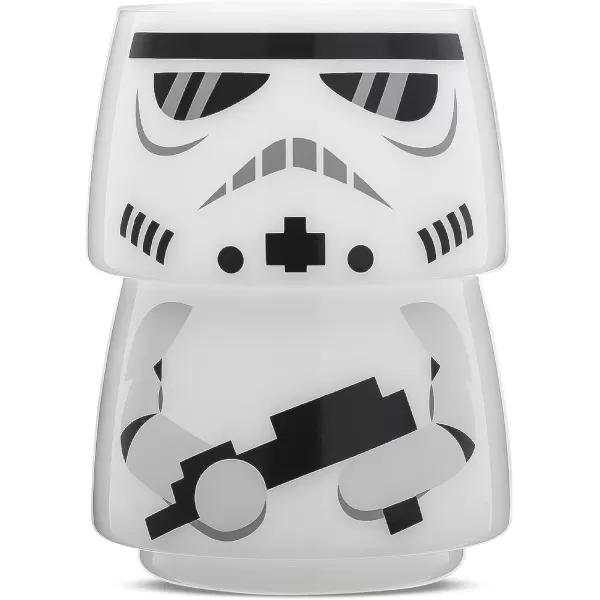 imageJoyJolt Character Stackable Star Wars Drinking Glasses 8oz Stormtrooper Glass Set of 2 with Head and Body Fun Glass Tumblers Star Wars Glassware and Star Wars Merchandise for Bar or KitchenStormtrooper