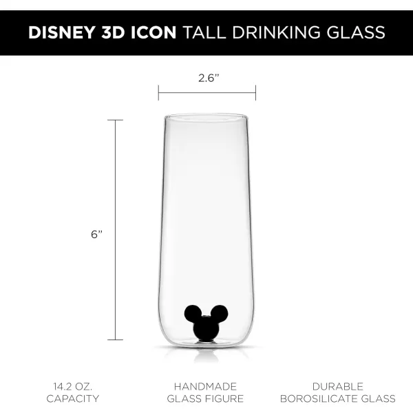 imageJoyJolt Disney Mickey Mouse Icon Stemless Wine Glass Set of 2 Drinking Glasses 12 oz Tumbler Glass Cups Colored Glassware Disney Gifts Disney Cups Disney Collectibles for AdultsHighball Glasses