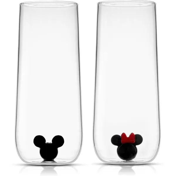 imageJoyJolt Disney Mickey Mouse Icon Stemless Wine Glass Set of 2 Drinking Glasses 12 oz Tumbler Glass Cups Colored Glassware Disney Gifts Disney Cups Disney Collectibles for AdultsHighball Glasses