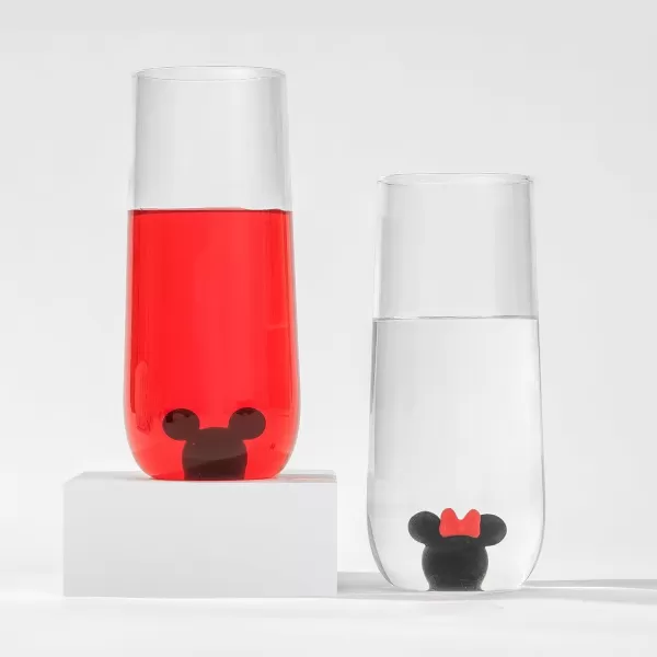 imageJoyJolt Disney Mickey Mouse Icon Stemless Wine Glass Set of 2 Drinking Glasses 12 oz Tumbler Glass Cups Colored Glassware Disney Gifts Disney Cups Disney Collectibles for AdultsHighball Glasses