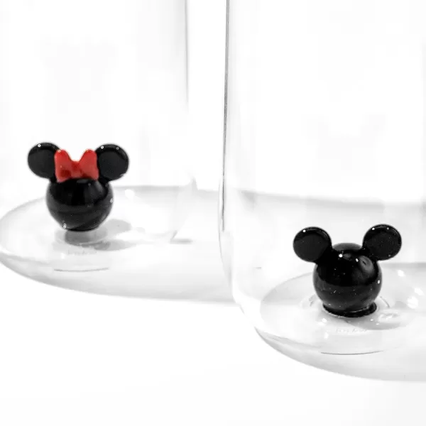 imageJoyJolt Disney Mickey Mouse Icon Stemless Wine Glass Set of 2 Drinking Glasses 12 oz Tumbler Glass Cups Colored Glassware Disney Gifts Disney Cups Disney Collectibles for AdultsDOF Glasses